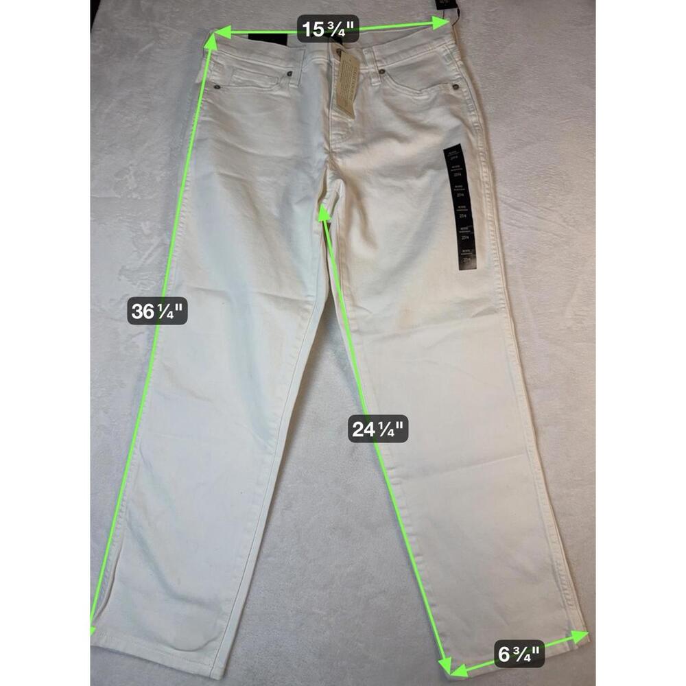 Banana Republic Slouch Jeans Sz 27/4 Womens Stretch Pants Straight Leg White NWT - Picture 5 of 7